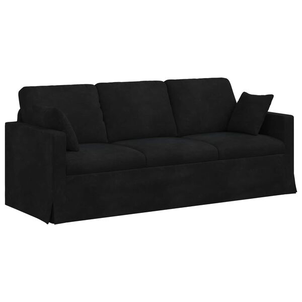 vidaXL Sofa Black Overall dimensions: 198 x 78 x 80 cm (W x D x H)