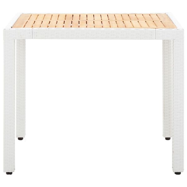 vidaXL 5 Piece Outdoor Dining Set Poly Rattan White