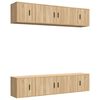 vidaXL 6 Piece TV Cabinet Set Sonoma Oak Engineered Wood