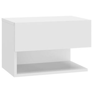 vidaXL Wall-mounted Bedside Cabinet White