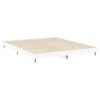 vidaXL Bed Frame without Mattress White 150x200 cm King Size Engineered Wood