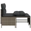 vidaXL 4 Piece Garden Sofa Set with Cushions Grey Poly Rattan