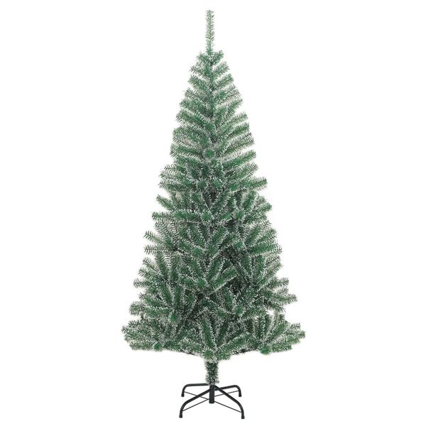 vidaXL Artificial Christmas Tree 300 LEDs & Flocked Snow 210 cm