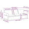 vidaXL Sofa 210cm Dark Grey Metal