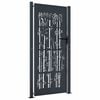 vidaXL Garden Gate Anthracite 100x200 cm Steel Bamboo Design