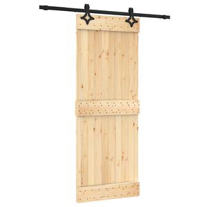 vidaXL Sliding Door 80 x 210 cm Solid Pine Wood (Untreated)