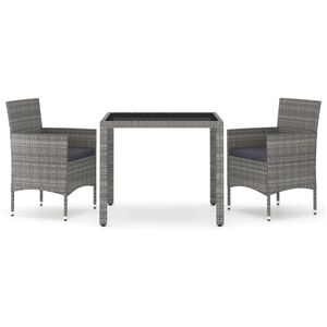 vidaXL Garden Dining Set | Grey