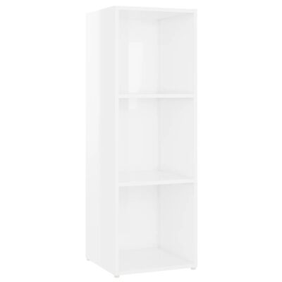 vidaXL TV Cabinets 2 pcs High Gloss White 107x35x37 cm Engineered Wood