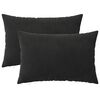 vidaXL Cushion with Pillow HEERLEN 2 pcs Black Velvet