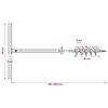 Ground Drill with Handle 100 mm with Extension Tube 13 m Steel