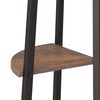 vidaXL 5-Tier Corner Shelf Dark Brown and Black 45.5x31.5x180 cm