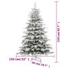 vidaXL Artificial Hinged Christmas Tree 300 LEDs & Ball Set 210 cm
