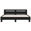vidaXL Bed Frame without Mattress Black 180x200 cm Super King