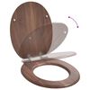 vidaXL Toilet Seats with Soft Close Lids 2 pcs MDF Brown
