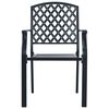 vidaXL Stackable Garden Chair Set 7 pcs Anthracite Powder-coated Steel