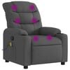 vidaXL Massage Recliner Chair Dark Grey Fabric