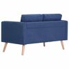vidaXL 2 Piece Sofa Set Fabric Blue