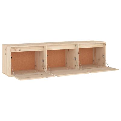 vidaXL TV Cabinets 3 pcs Solid Wood Pine