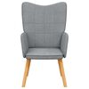 vidaXL Relaxing Chair Light Grey Fabric