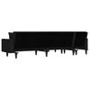 vidaXL L-shaped Sofa Bed Black 275x140x70 cm Fabric