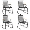 vidaXL Garden Chairs 4 pcs Black 58x59x85.5 cm PVC Rattan