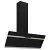 vidaXL Wall Range Hood 90 cm Steel and Tempered Glass Black