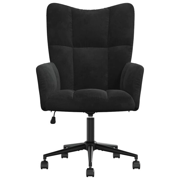 vidaXL Relaxing Chair Black Velvet
