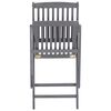vidaXL Folding Outdoor Chairs 4 pcs with Cushions Solid Acacia Wood