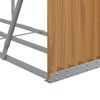 vidaXL Log Holder Wood Look 180x45x100 cm Galvanised Steel