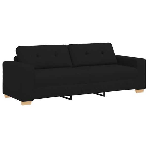 vidaXL 3-Seater Sofa Black 180 cm Fabric