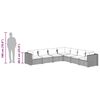 vidaXL 7 Piece Garden Lounge Set with Cushions Poly Rattan Brown