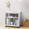 vidaXL Rolling Cabinet High Gloss White 60x45x60 cm Engineered Wood