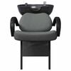 vidaXL Shampoo Chair Dark Grey and Black 63 x 141 x 92 cm Fabric