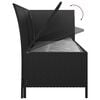 vidaXL 3 Piece Garden Lounge Set with Cushions Black Poly Rattan