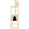 vidaXL Cat Tree with Sisal Scratching Posts Cream 154 cm