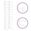 vidaXL Wall Mounted Wine Rack for 36 Bottles 2 pcs White Iron