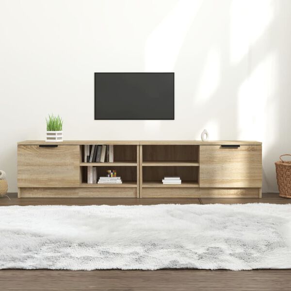 vidaXL TV Cabinets 2 pcs Sonoma Oak 80x35x36.5 cm Engineered Wood