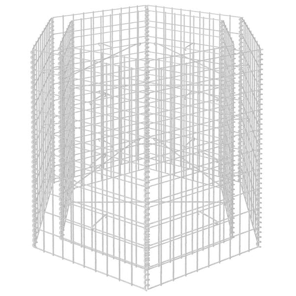 vidaXL Hexagonal Gabion Raised Bed 100x90x100 cm