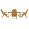 vidaXL Garden Dining Set 5 pcs Brown Solid Acacia Wood