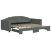 vidaXL Daybed with Trundle without Mattress Dark Grey 90x190 cm
