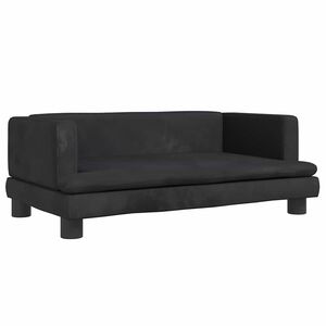 vidaXL Dog Bed Black 80x45x30 cm Velvet