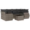 vidaXL 7 Piece Garden Sofa Set with Cushions Grey Poly Rattan