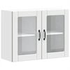 vidaXL Kitchen Wall Cabinet with Glass Door "Lucca" White