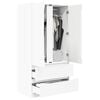 vidaXL Cabinet with Drawer White 79.5 x 49 x 156 cm Engineered Wood
