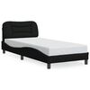 vidaXL Bed Frame without Mattress "Hvar" Black 90x190 cm Fabric