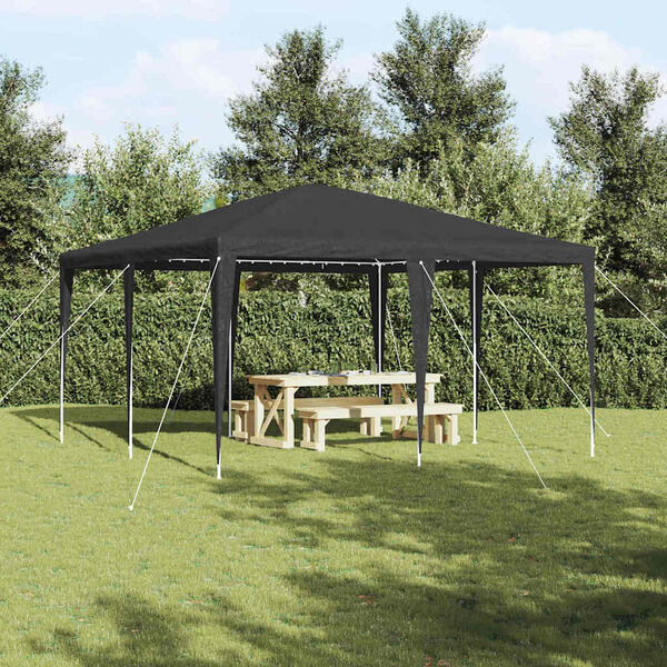 vidaXL Party Tent Anthracite 400 x 400 x 266 cm Polyethylene and Steel