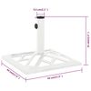 vidaXL Umbrella Base White 44x44x31 cm Cast Iron