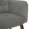 vidaXL Relaxing Chair with Stool Dark Grey Velvet
