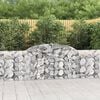 vidaXL Arched Gabion Baskets 6 pcs 300x30x80/100 cm Galvanised Iron