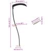 vidaXL Scythe with Grinding Stone 145 cm